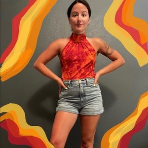 Y2K Tie Dye Halter Top 🍊